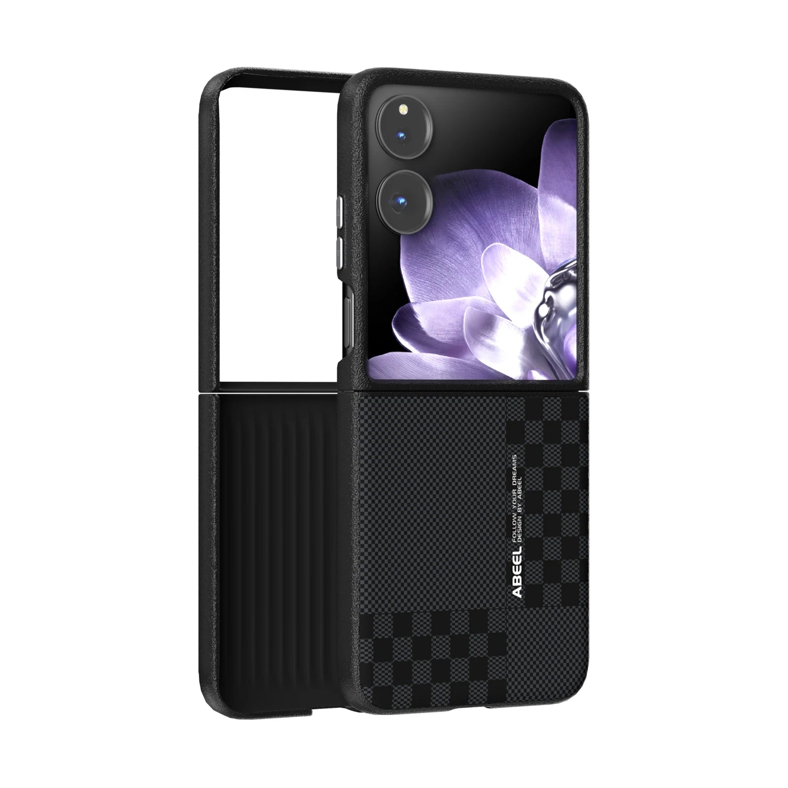 Premium Carbon Grid Pattern Magnetic Case for Xiaomi Mix Flip