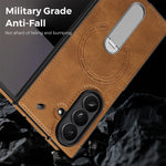 Premium Vintage Leather Magnetic Case for Samsung Galaxy Z Fold 6