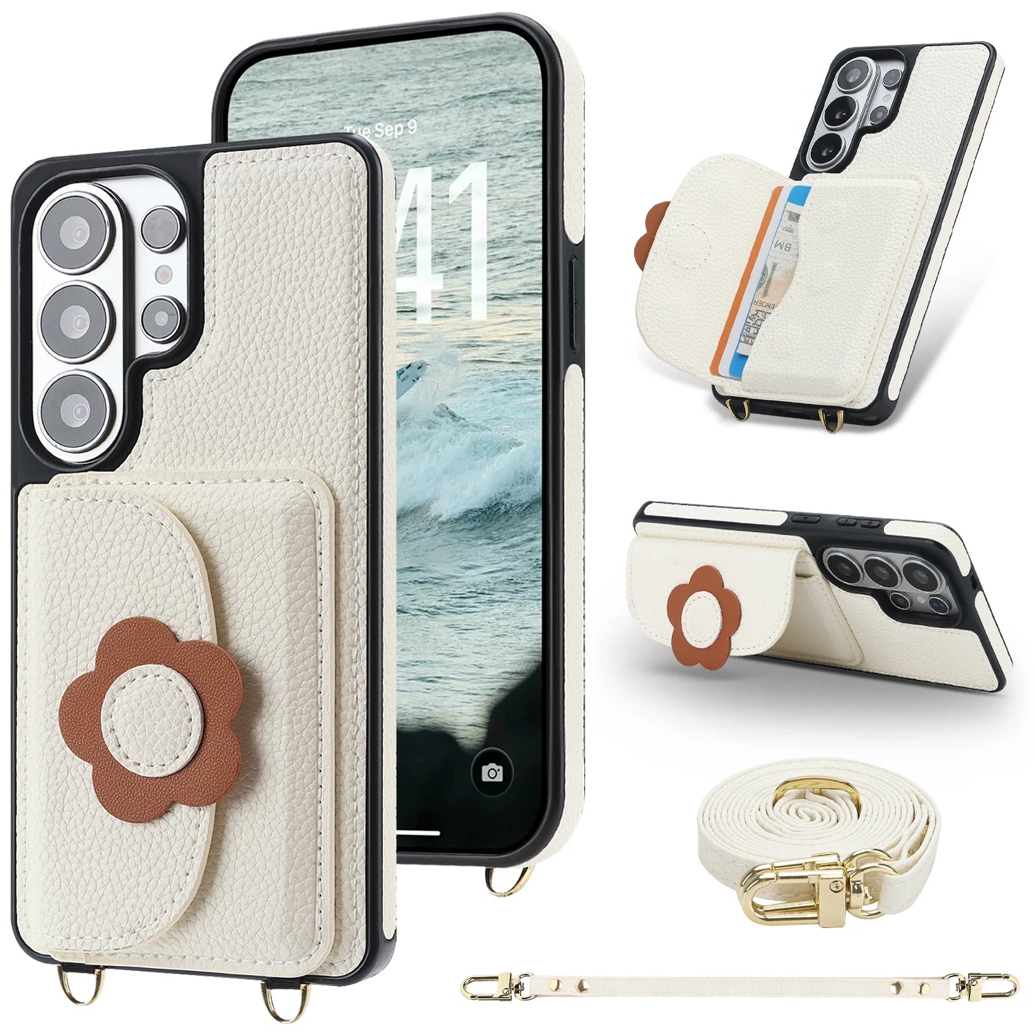 Crossbody Wallet Case with Card and Cash Slots for Samsung Galaxy S26 Series