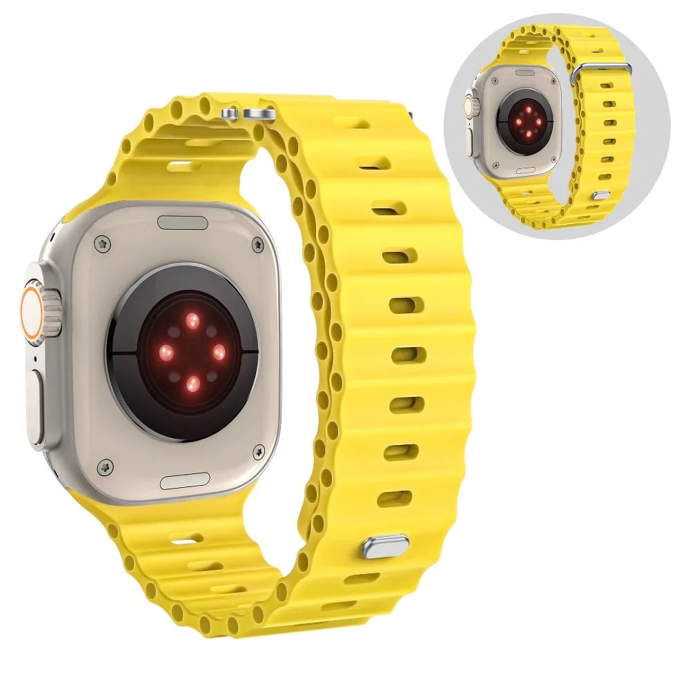 Perforated Silicone Band with Water Drainage for Apple Watch