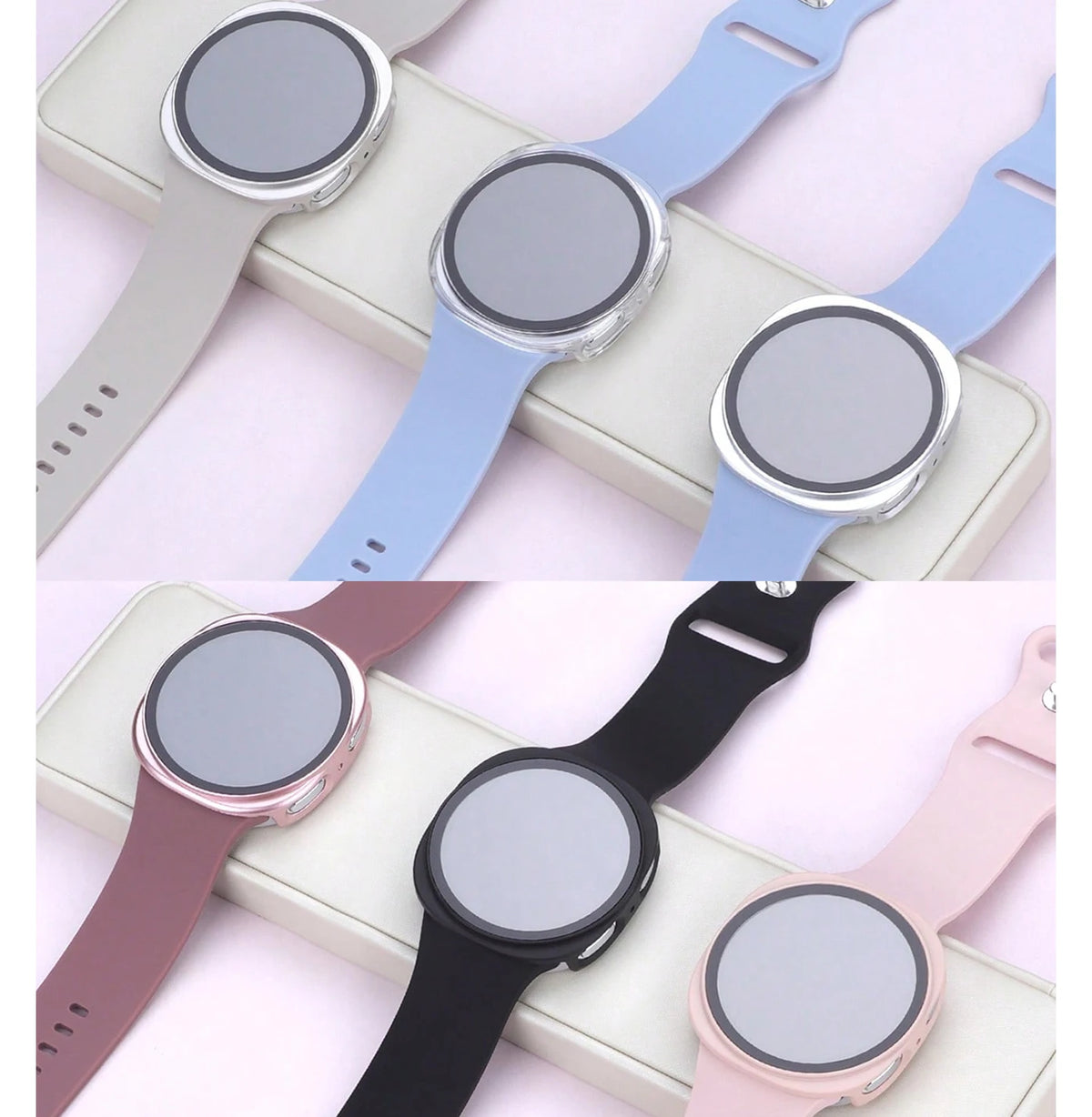Tempered Glass Screen Protector Case for Samsung Galaxy Watch 8