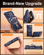 Frameless Aluminum Case with 360° Rotatable MagSafe Stand for iPhone 17 Pro & iPhone 17 Pro Max