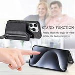 Protective Leather Zipper Wallet Case for iPhone 15 Series