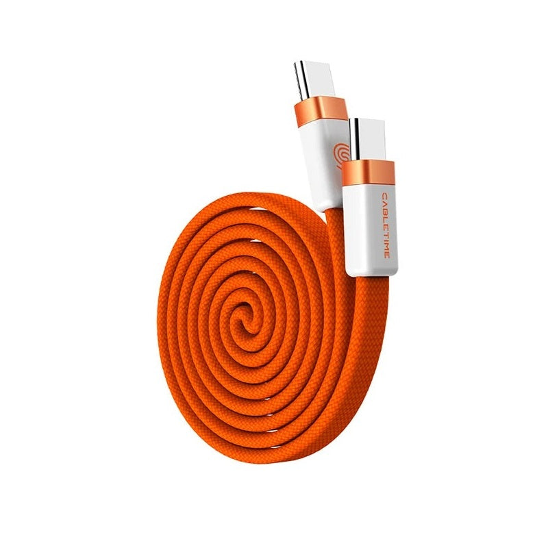 CABLETIME 100W Magnetic USB-C to USB-C Flat Charging Cable