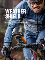 Motorcycle Phone Holder with Quick Lock System and Weather Sun Cover