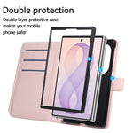 Quilted Leather Wallet Case with Foldable Viewing Stand for Samsung Galaxy Z Fold 8