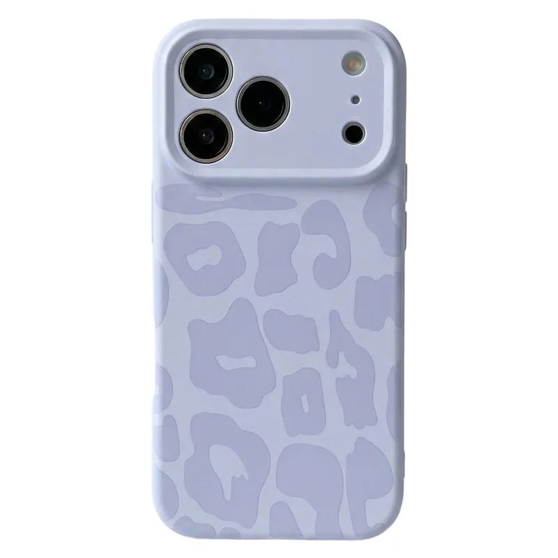 Frosted Leopard Print Silicone Case for iPhone 17 Series