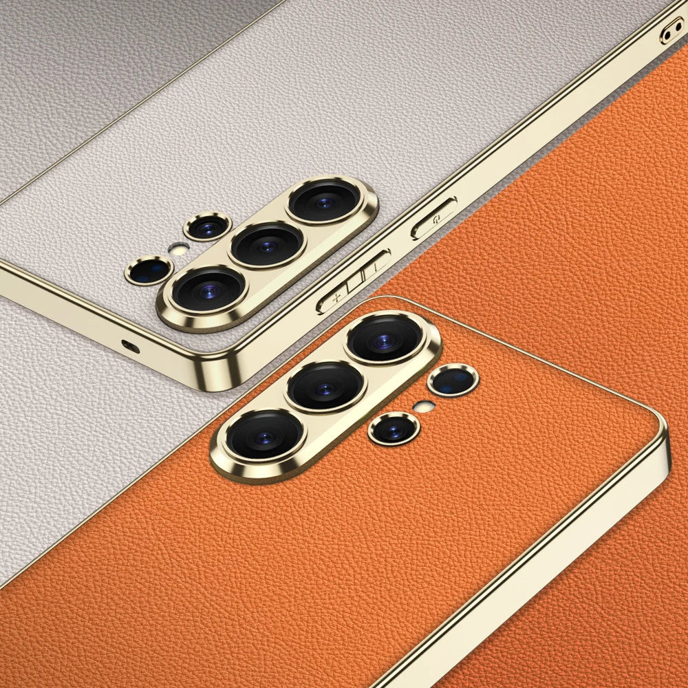 Luxury Electroplated Leather Case for Samsung Galaxy S26 Ultra