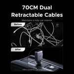 UGREEN 150W Dual Retractable Cable Car Charger