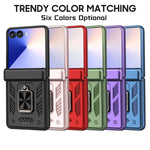 Slim Protective Hard PC Case with Ring Stand for Samsung Galaxy Z Flip 8