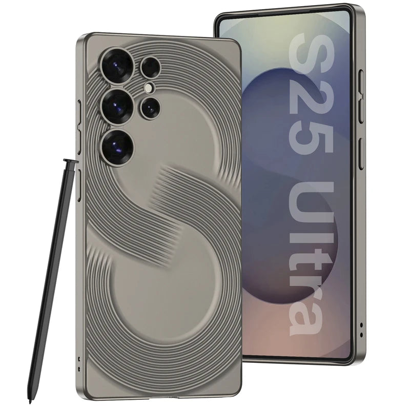 Unique S-Pattern Hard PC Phone Case with Camera Guard for Samsung Galaxy S25 Ultra