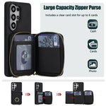 Samsung Galaxy S25 Series Crossbody Phone Wallet Case with Wrist Lanyard