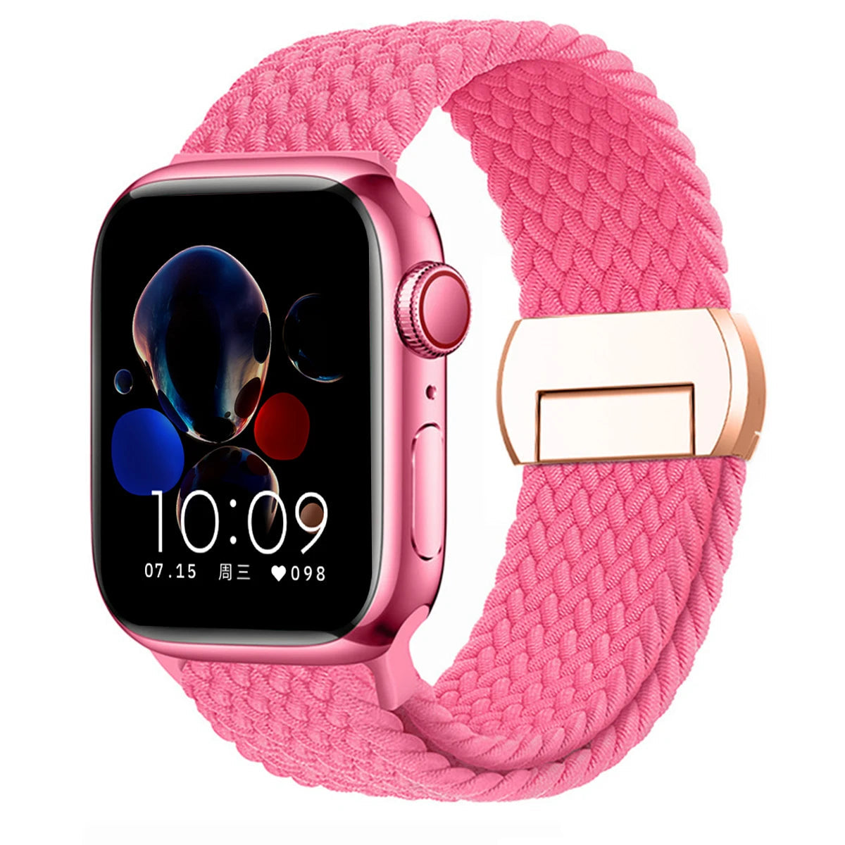 Stretchable Braided Solo Loop with Magnetic Closure for Apple Watch