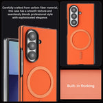 Carbon Fiber Magnetic Leather Case for Samsung Galaxy Z Fold 7