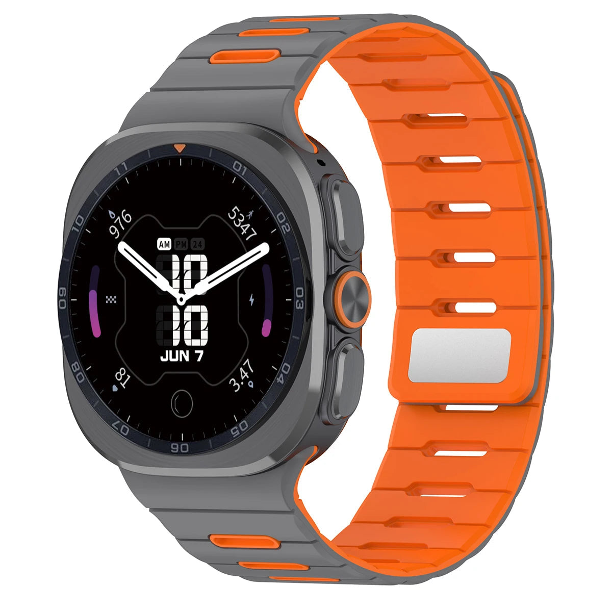 Silicone Sports Band with Magnetic Clasp Closure for Samsung Galaxy Watch Ultra 2