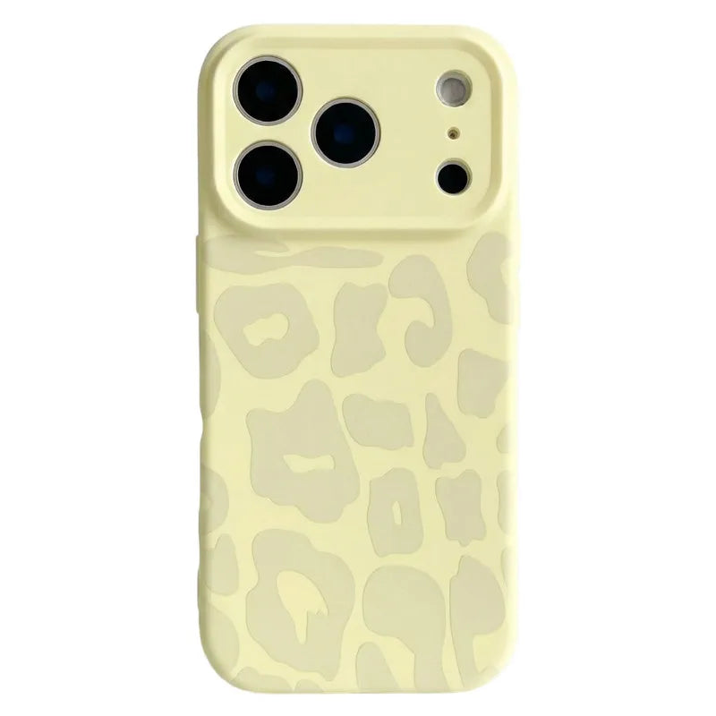 Frosted Leopard Print Silicone Case for iPhone 17 Series