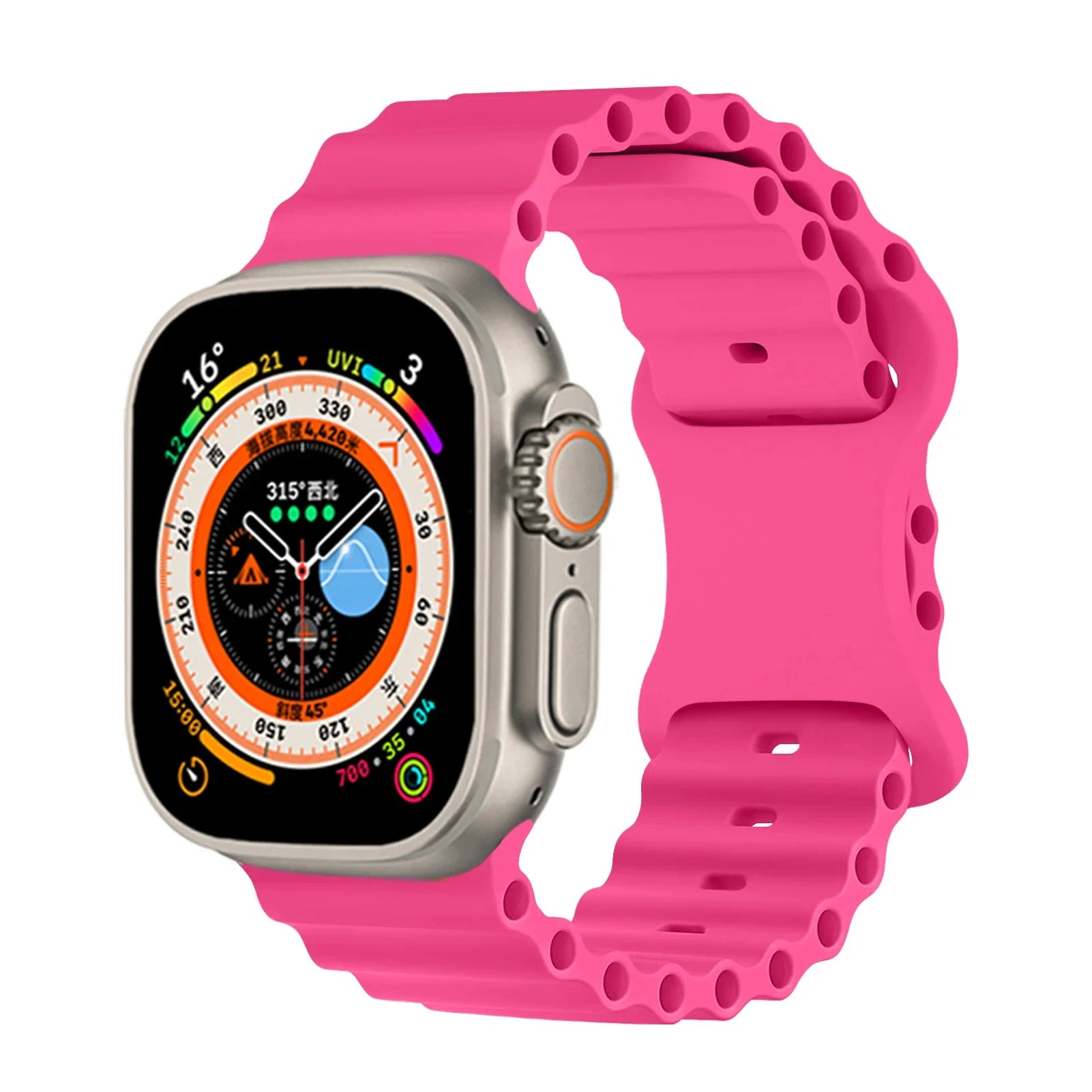 Durable Silicone Ocean Strap for Apple Watch