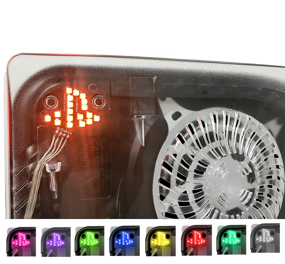 Transparent Cooling Vent Shell - Hard Plastic Replacement Plate for PS5 Disc Edition