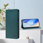 RFID-Blocking Leather Book Cover for OPPO Find X9 / X9 Pro