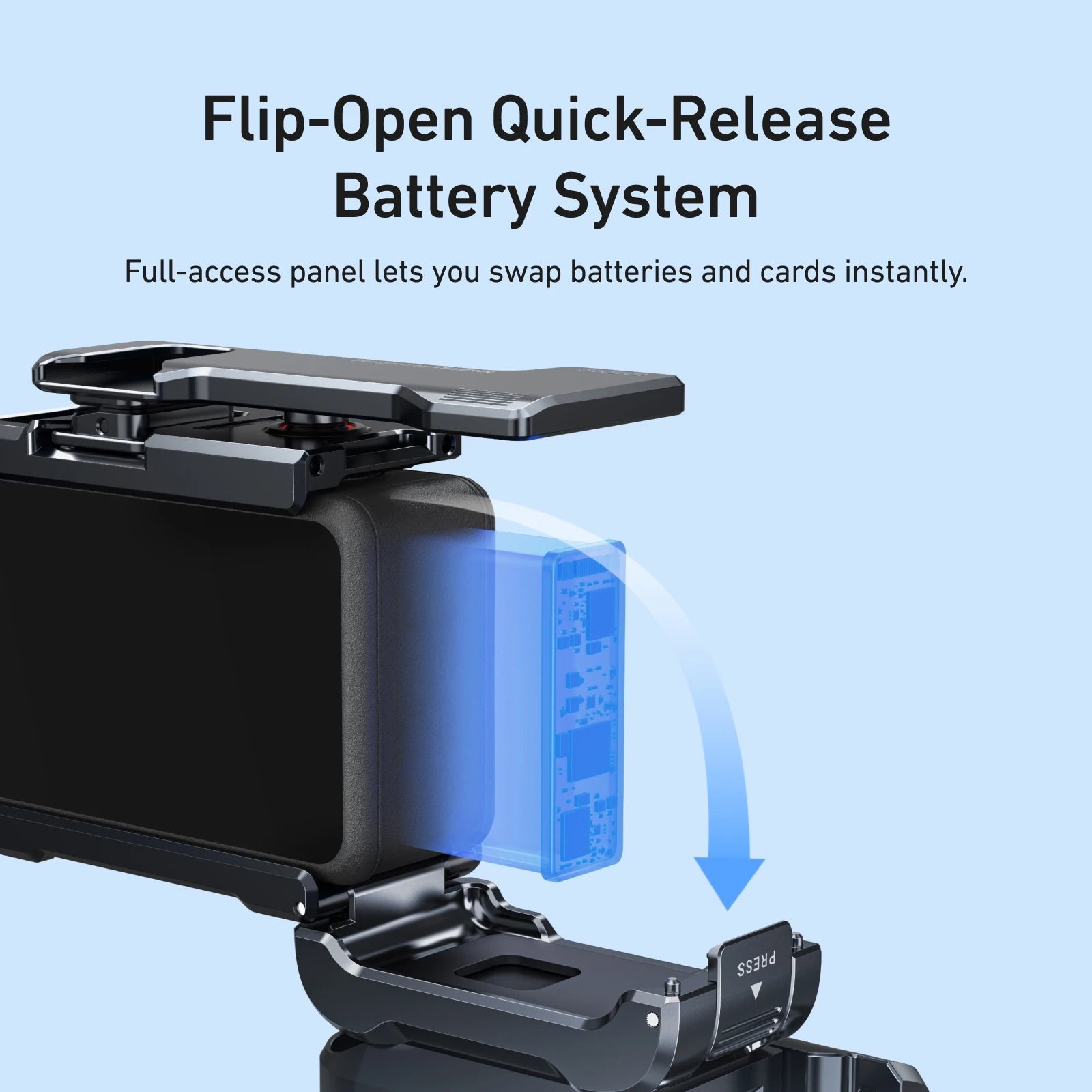 TELESIN Hand Grip Remote Control Kit for DJI Osmo Action 6