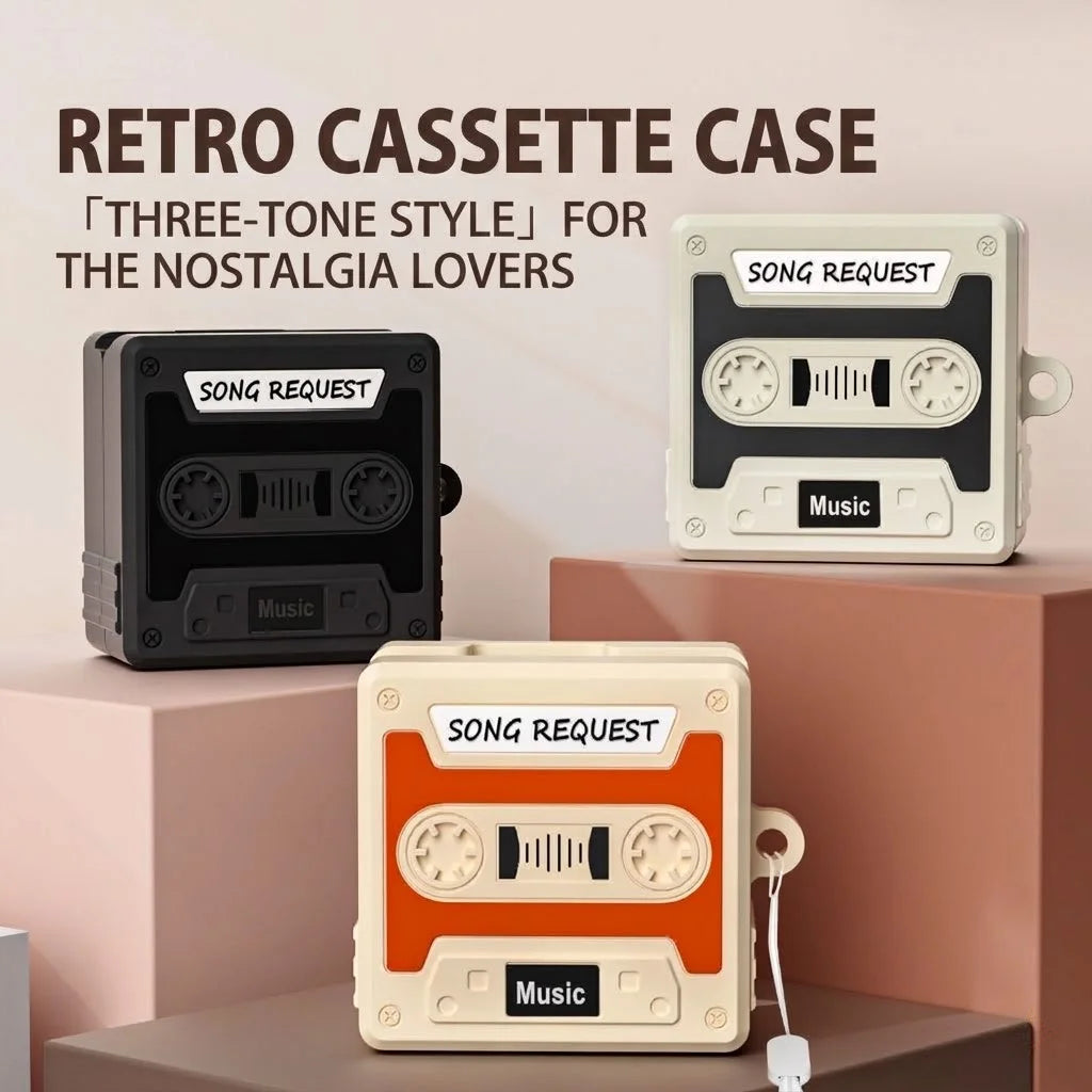 Wireless Charging Retro Cassette Case For Galaxy Buds4 / Buds4 Pro