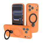 Soft TPU Shockproof MagSafe Case with 360° Rotating Metal Ring Stand for iPhone 17 Series