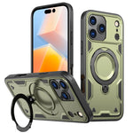 PC and Soft TPU MagSafe Case with 360° Rotating Ring Stand for iPhone 17 Series