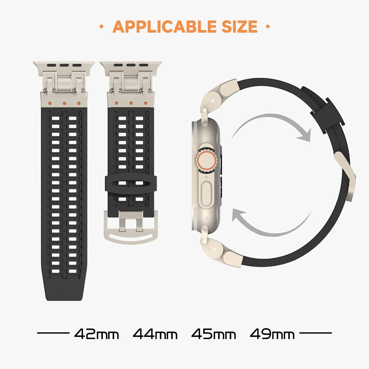 Breathable Soft Silicone Sports Strap for Apple Watch