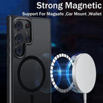 Shockproof Matte Translucent Magnetic Case for Samsung Galaxy S24 Series