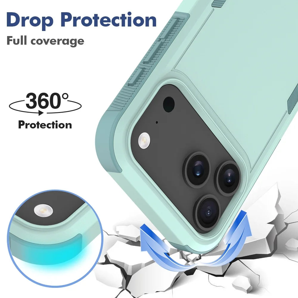 iPhone 17 Series Rugged Matte Hybrid Armor Case