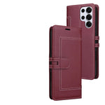 Samsung Galaxy S24 Series Book-Style Leather Case with Card Pocket and Stand