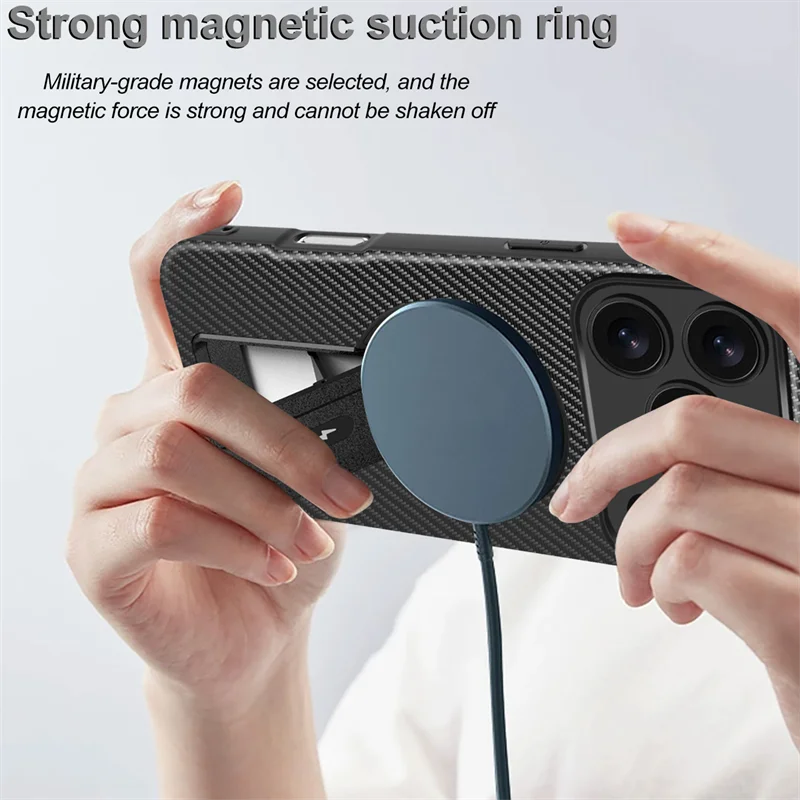 Military-Grade Magnetic Case with Invisible Stand for Samsung Galaxy S25 Series