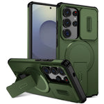 Rugged Armor Magnetic Case with Sliding Privacy Lens Shield for Samsung Galaxy S26 Series