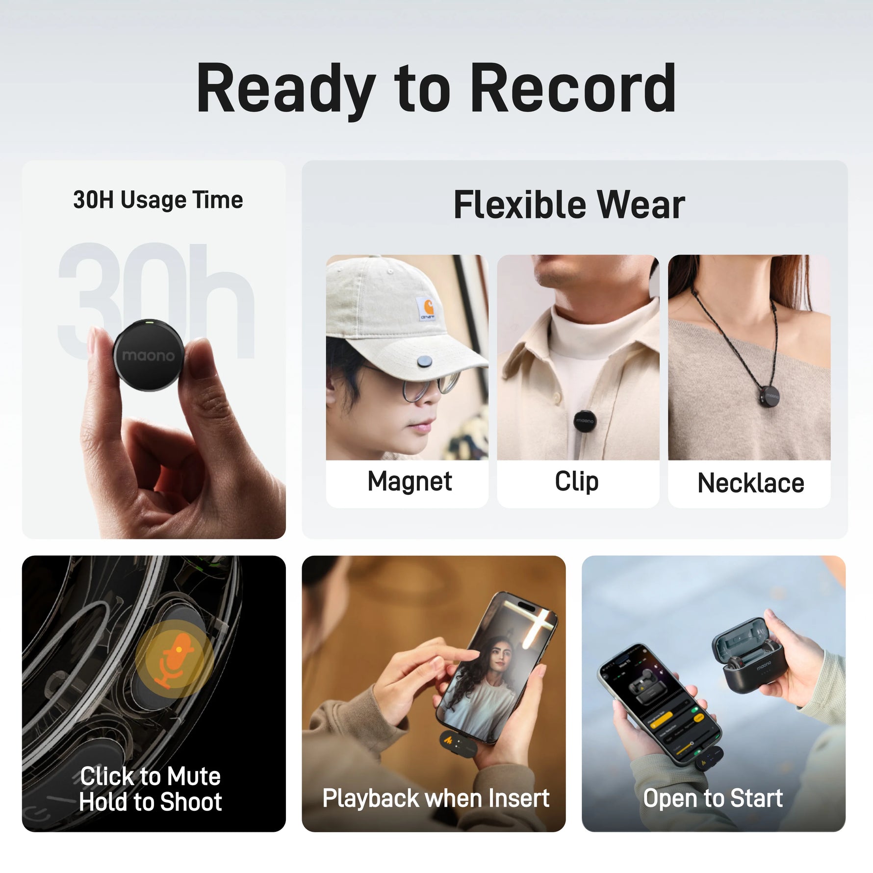 Maono Wave T5 Mini Wireless Lapel Microphone