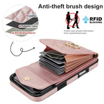 Premium Leather Wallet Case with Ring and Lanyard for iPhone 17 Series