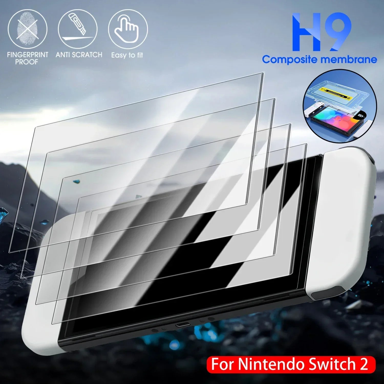 Nintendo Switch 2 Screen Protector with Easy Installation Kit