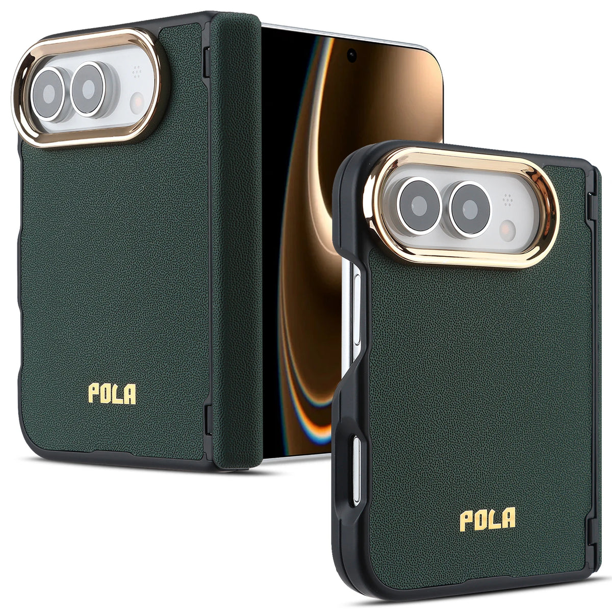 Leather MagSafe Case with Hinge Protection for iPhone Duo