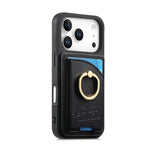iPhone 17 Series Leather Wallet Case with Ring Holder and Kickstand
