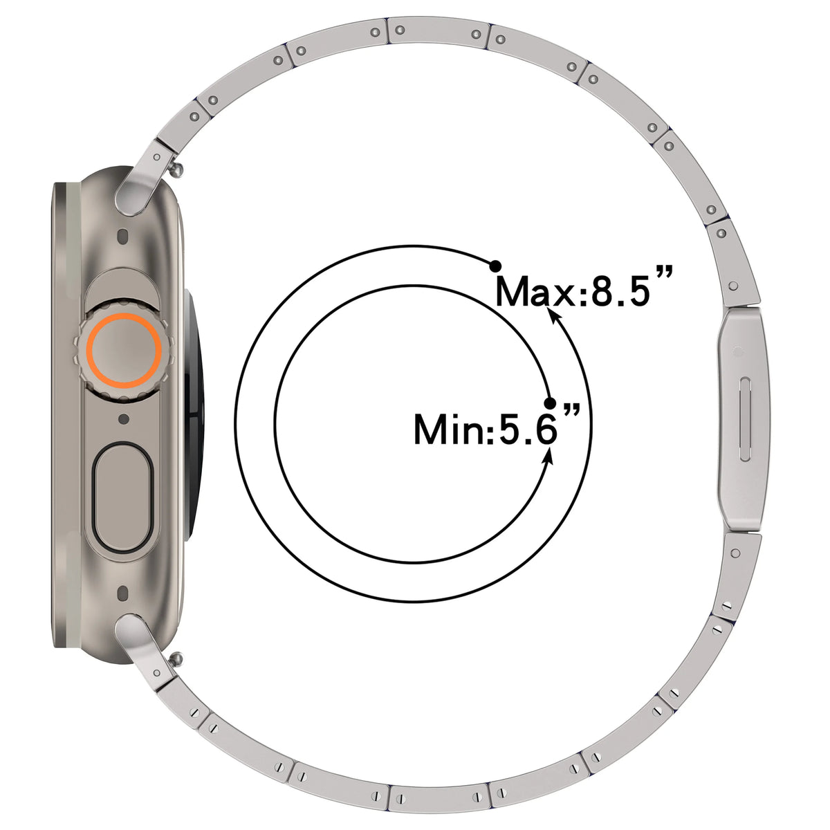 Metal and Silicone Hybrid Bracelet for Apple Watch