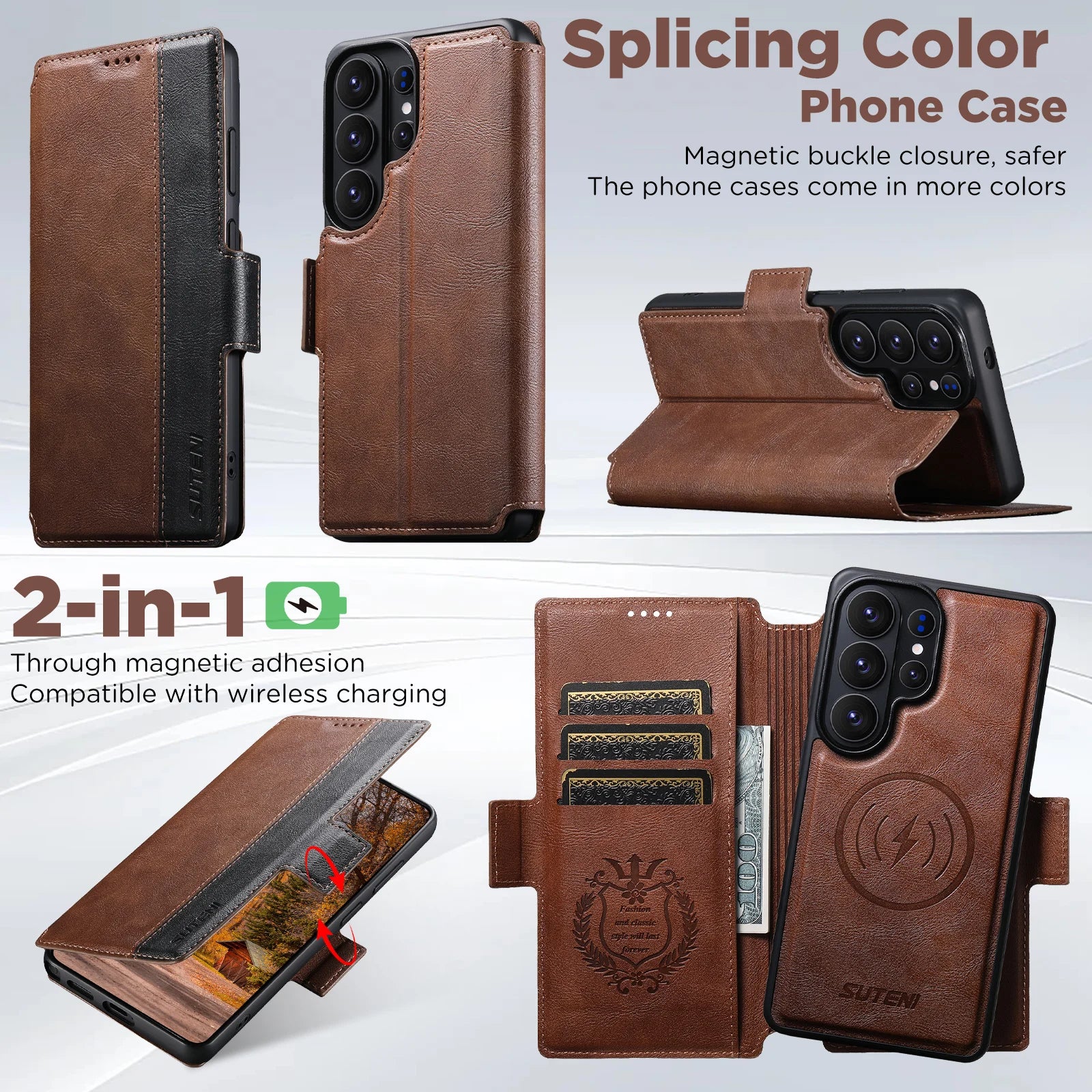 Samsung Galaxy S26 Ultra Detachable Leather Wallet Phone Case