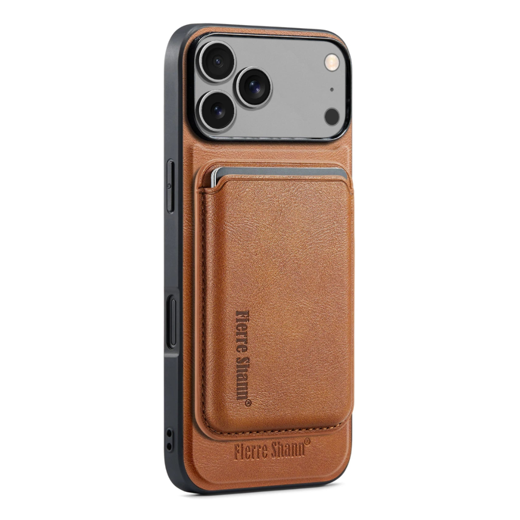Leather MagSafe Case with Detachable 3-Card Holder for iPhone 18 Series