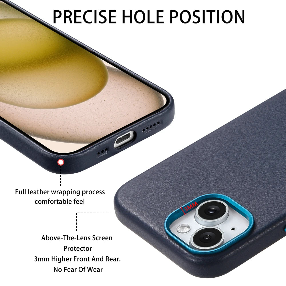 MagSafe Compatible Leather Case for iPhone 17 Series
