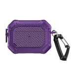 Carbon Fiber Shockproof Case with Side Switch & Hook for AirPods Pro 2
