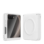 Luxury Magnetic Vegan Leather Case with Screen Protector for Samsung Galaxy Z Flip 8