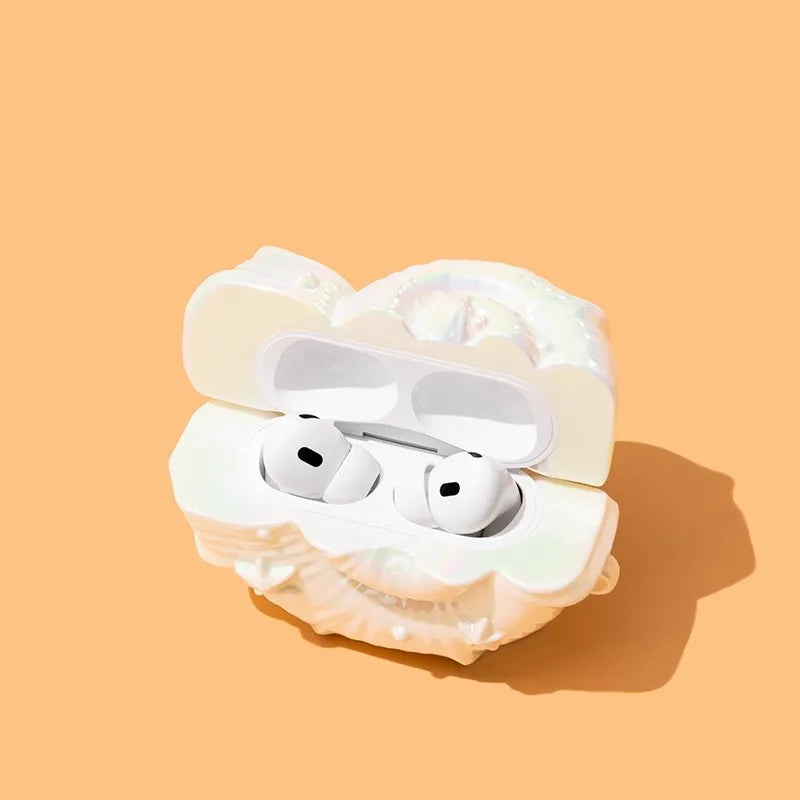 Conch-Shaped Silicone Case for AirPods 4