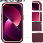 Shockproof Three-Layer Armor Case with Raised Camera Ring for iPhone 18 Series