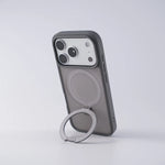 Frosted Matte Shockproof MagSafe Case with Metal Kickstand for iPhone 17 Series