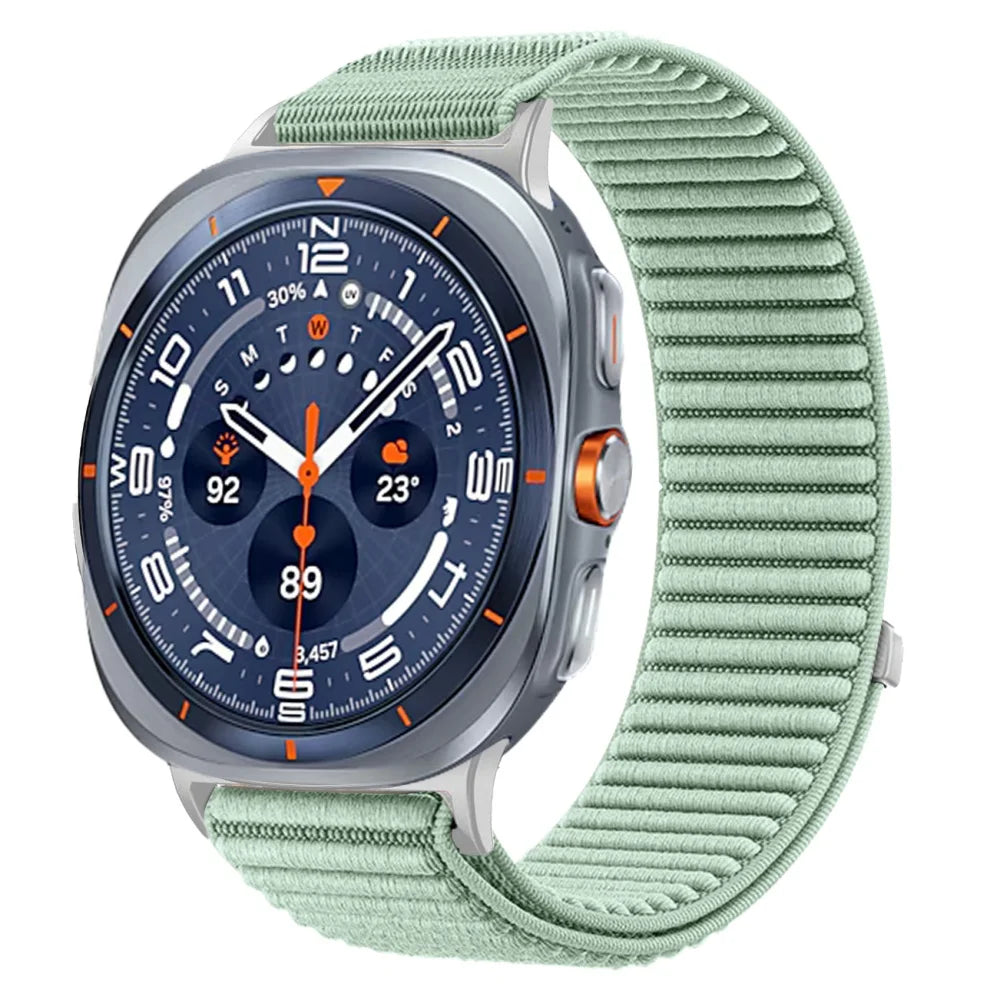 Breathable Nylon Watch Strap with Hook-and-Loop Fastener for Samsung Galaxy Watch Ultra 2