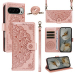 Luxury Embossed Datura Leather Case for Google Pixel 10 Series
