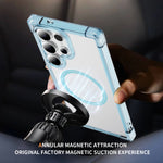 Clear Shockproof Magnetic Case with Airbag Protection for Samsung Galaxy S25 Series